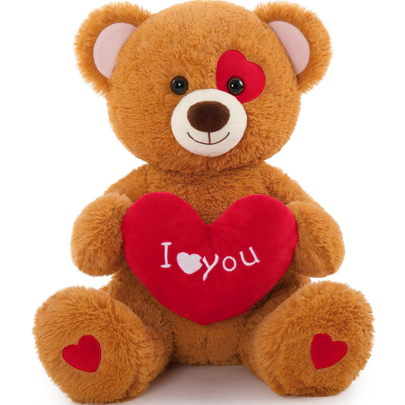 I Love You Teddy Bear Plush Toy, 20” Bear Stuffed Animal With Red Heart Pillow