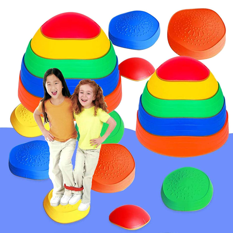 10 Pcs Stepping Stones Balance Obstacle Course For Kids, Indoor Outdoor Sen