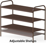 3-Tier Shoe Rack Storage Organizer, Bronze