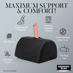 Bedroom Bliss Love Toy Cushion for Men, Women & Couples. Great for Sexual Positioning & Deep Penetration, Saddle-Style Mount with Toy Pocket. High-Density Foam. Easy to Clean Covers. 1 Piece, Black