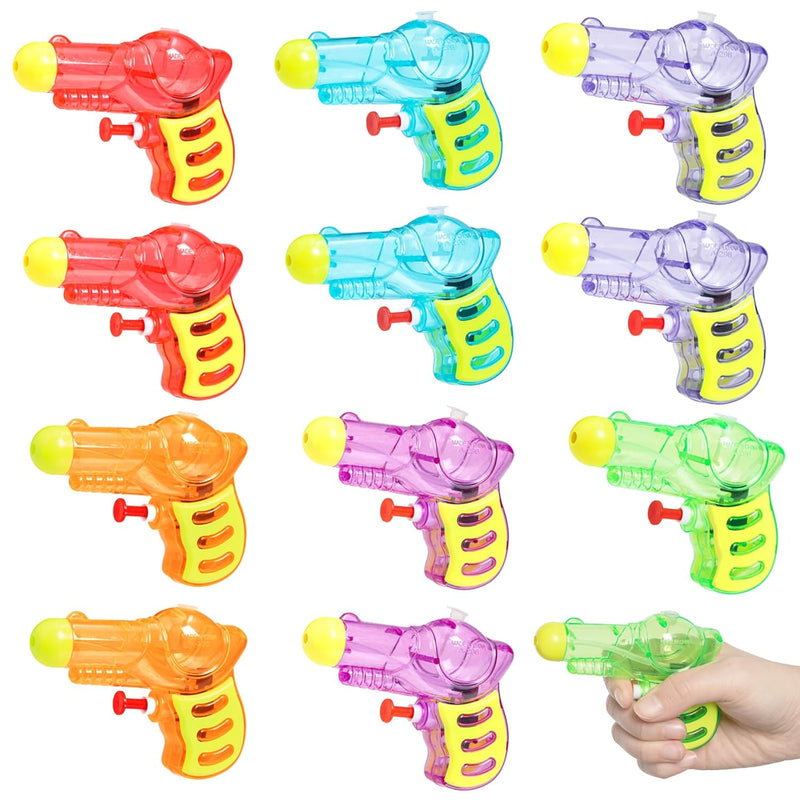 12 Packs Water Guns For Kids, Mini Plastic Water Squirt Gun Beach Pool Toys