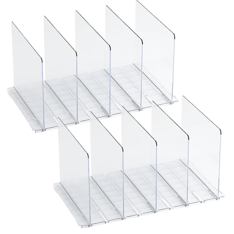 Purse Organizer For Closet, 10 Pack Adjustable Acrylic Shelf Dividers For Closet