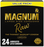 Magnum Raw Large Size Condoms - 24 Count