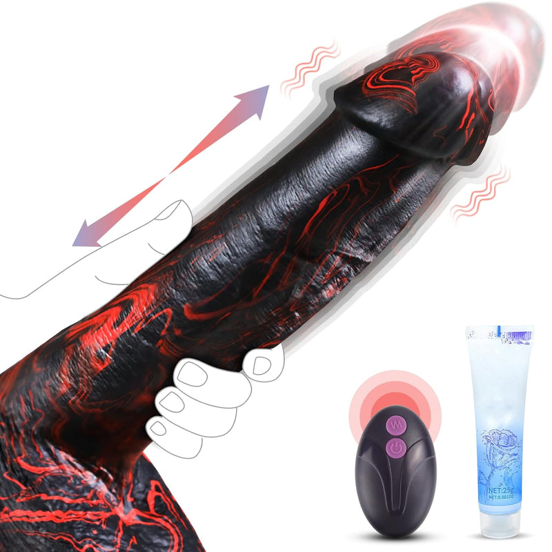 Realistic Trusting Dildo Sex Toys - 10” Thick Dildo Vibrator With Thrusting Swinging & Vibrating For G Spot Vagina Anal Sex Stimulation, Fantasy Dildo Lifelike Penis Adult Toys & Games Women Couples