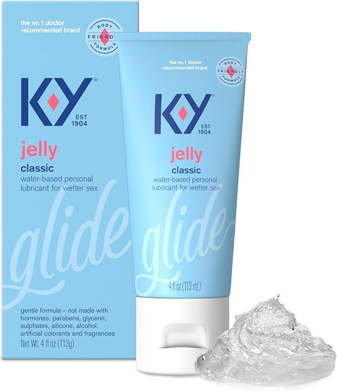 Jelly Water Based Lube For Sex, Anal Lube, Non-Greasy Water Based Personal Lubricant, pH Friendly Sex Lube Can Be Used With Sex Toys For Women & Male Sex Toys, Condom Friendly Personal Lube, 4 OZ