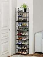 HOME 10 Tiers Shoe Rack 20-25 Pairs Sturdy Shoe Shelf