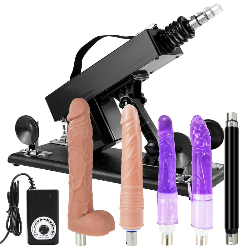 Sex Machine Thrusting Love Machines With Realistic Dildos For Women, Automatic Dildo Machine With Suction Cups, Jugetes Sexuales With 3Xlr Connector Hands Free