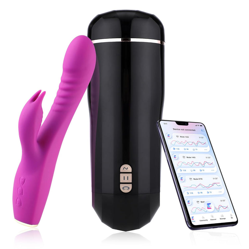 Realistic Vibrating Silicone Vibrator Dildo With App Control, Automatic Sucking Male Masturbators, Vibrating Dildos With Suction Cup