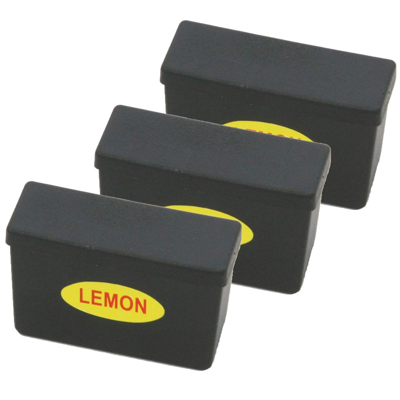 3-Pack Lemon Fragrance Cartidges For Bathroom Trash Cans, Stops Garbage Smells,