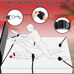 Sex Toys BDSM Bondage Restraints Sex Harness Adjustable Bed Restraints Sex Straps Kit Sex Sling Handcuffs Cross Strap Blindfold Tickler Feather Bondage Gear & Accessories Adult Couples Sex Games