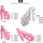 Love 1.0 Chastity Cage - Lightweight Resin Male Chastity Device with Invisible Lock,Bondage Gear for Men Beginner-Friendly Design with 4 Adjustable Rings Adult Sex Toy (Pink, Nano)