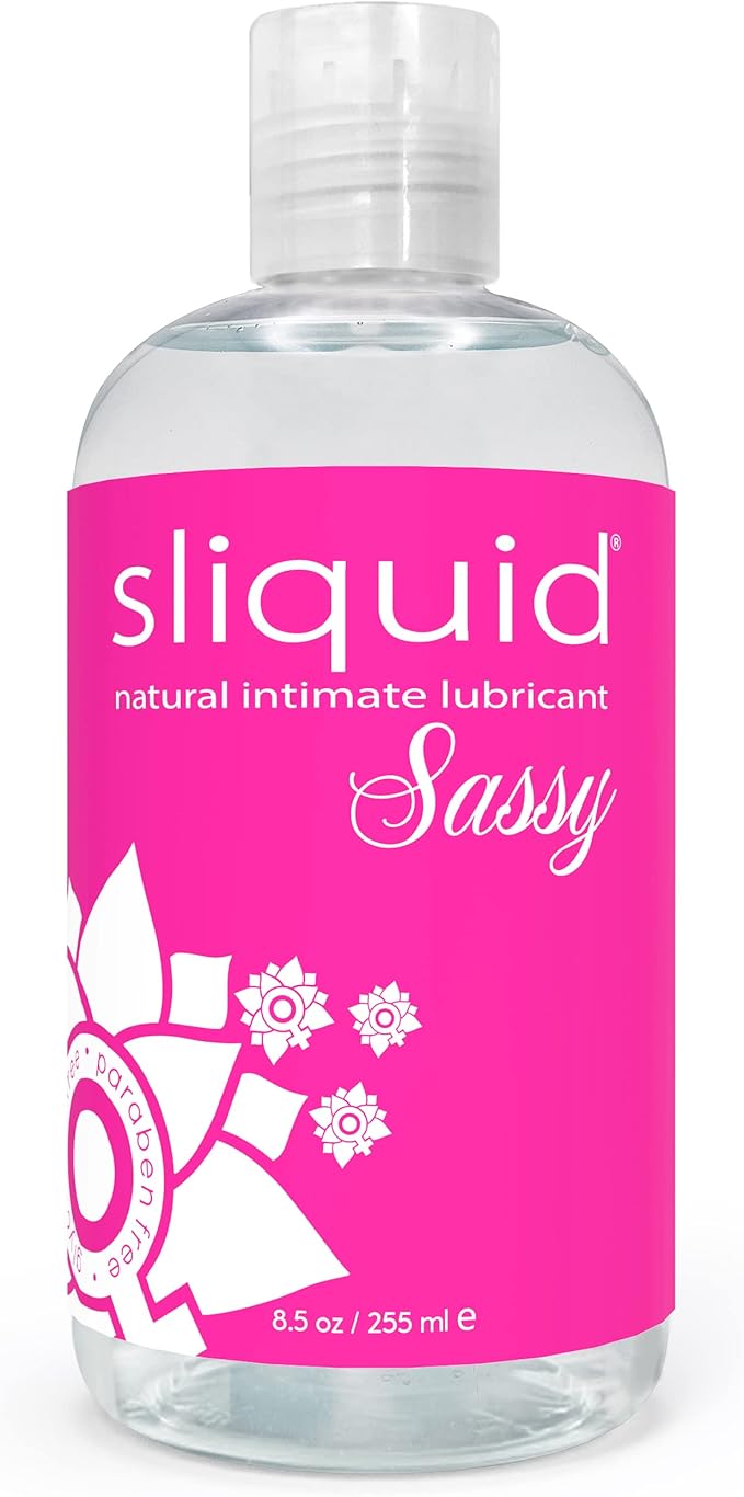 Sassy Water-Based Lube - Thick, Long-Lasting Gel, Natural Lube for Women/Men/Couples, Unscented, 8.5 Fl Oz