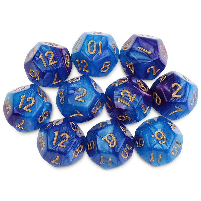 10 Pcs Dungeons And Dragons Dice Set D12 Dice Set D&D Dice Polyhedral Dice