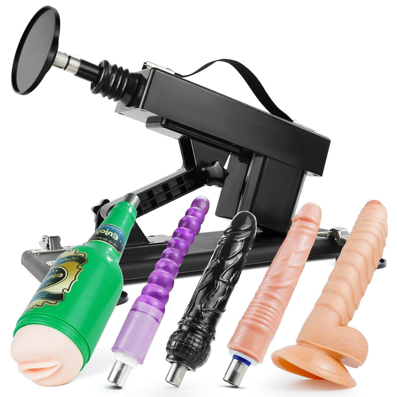 Sex Machine,3Xlr Thrusting Sex Machine With Male Masturbator Cup And Dildos Attahcments,Automatic Love Machine For Men Women,Thrusting Dildo Machine With Suction Cup Adapter Sex Toys For Couples