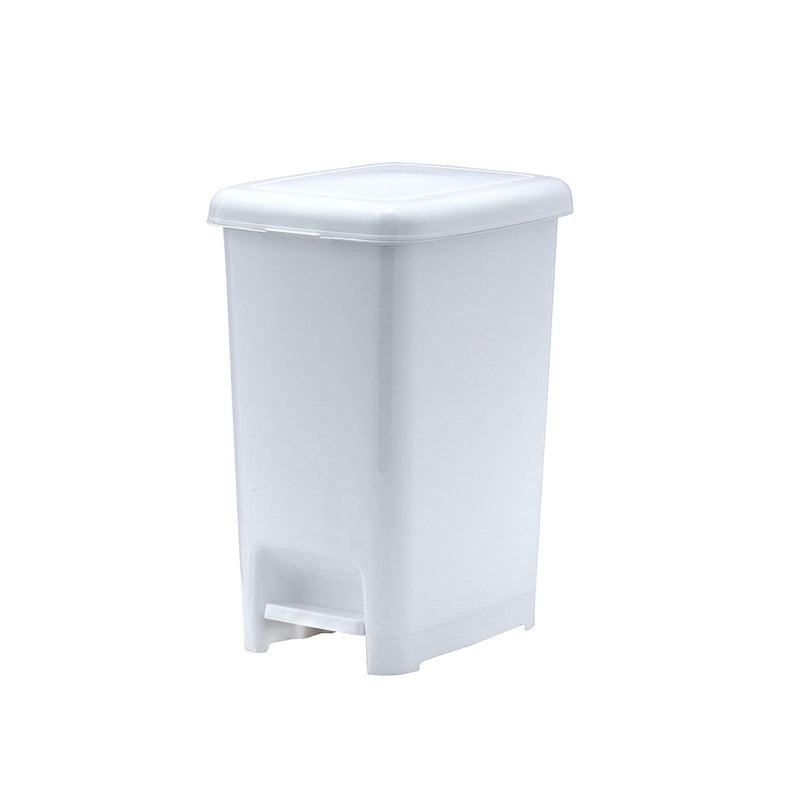 10.5 Gal Slim Step On Pedal Plastic Trash Can, Waste Bin For Under Desk, Office,