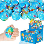 24 Pack - Mini Soft Foam Earth Squeeze Balls, 2.5" Toy Stress Relief Bulk Educational Novelties for Kids, School, Classroom, Party Favors, Rewards (Globe (2.5"))