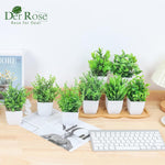 8 Packs Fake Plants Small Artificial Faux Potted Plants for Home Office Farmhouse Bathroom Bedroom Decor Indoor