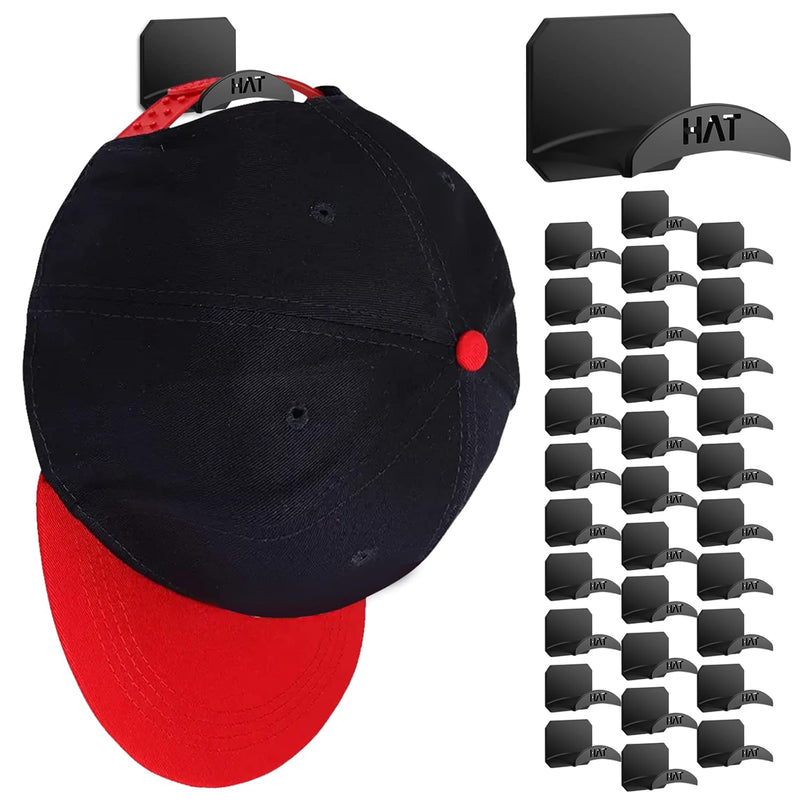 32 Pack Hat Racks For Baseball Caps, No Drilling Hat Holder Organizer, Self-Adhe