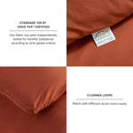 Terracotta Comforter Set Queen Size, 3 Pieces Solid Burnt Orange Breathable Quilted Style Bedding Sets, Rust Luxury Fluffy Soft Microfiber Comforter for All Season(1 Comforter & 2 Pillowcases)