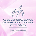 Intense 0.34 fl oz Adult Toy Friendly Female Pleasure Gel, Arousal Stimulant for Women, Couples Massage Enhancer, Tingling Cooling & Warming, Hormone & Paraben Free, Latex Condom Compatible