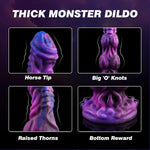 9.6" Monster Dildo Fantasy Horse Dildo with 2 Big Knots, Huge Dildo Thick Anal Dildo with Strong Suction Cup, Dragon Dildo Dog Knot Dildo for Women Sex, Anal Toys for Men Gay, Adult Toys for Women Men