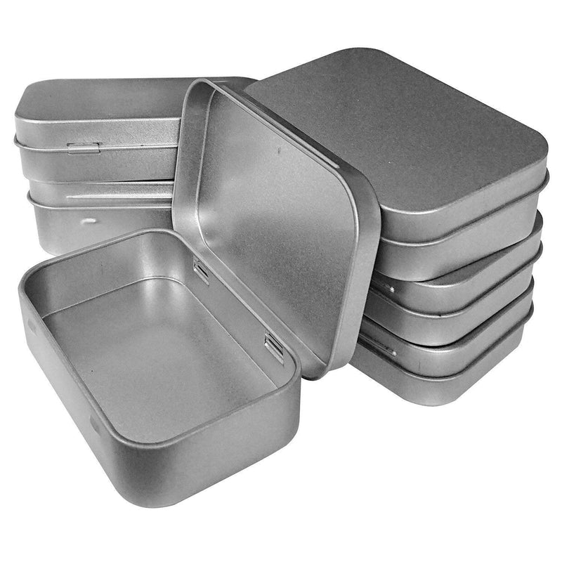 6 Pcs Metal Hinged Tin Box Container Mini Portable Small Storage Container Kit W