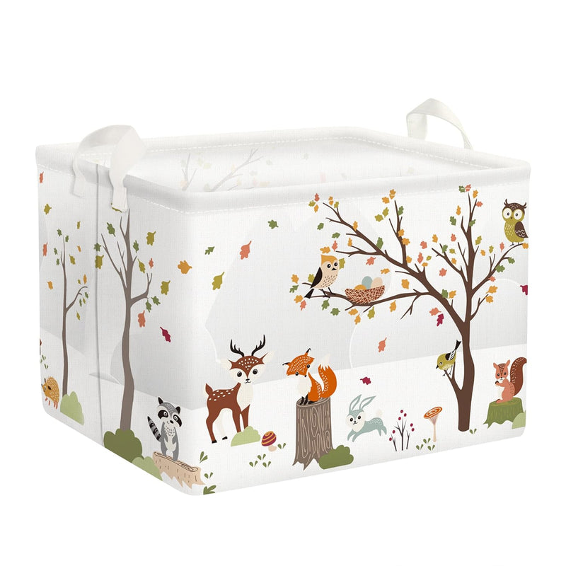 Jungle Animals Storage Basket Deer Fox Bird Squirrel Rabbit Tree Shelf Basket Re