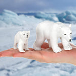 12 Pieces Realistic Polar Animal Figurines Arctic Toys Polar Animal Figures Set Includes 6 Pieces Polar Animal Bear Figurines And 6 Pieces Emperor Penguin Family Figures Birthday Party Favor