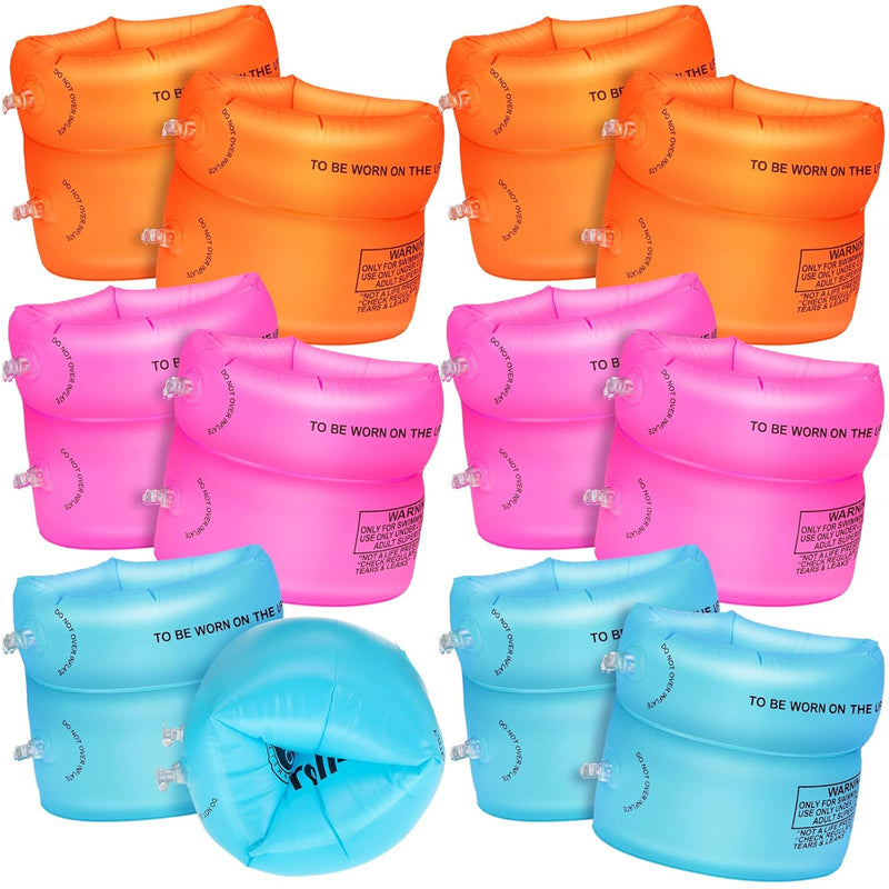 12 Pack Arm Floaties Swim Arm Bands Inflatable Water Float Floater Sleeves