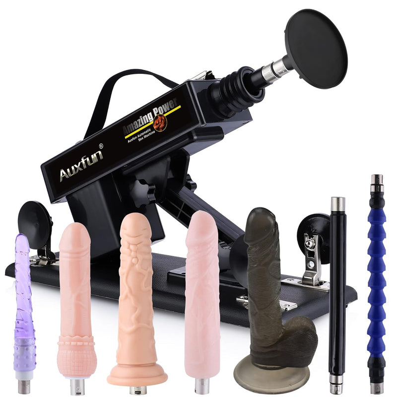 Sex Machine Love Machine With 3.5 Inch Suction Cup Adapter Automatic Thrusting Dildo Machine With 3 Xlr Connector Fucking Machine 8 Attachments For Male And Female