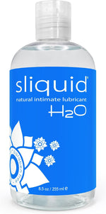 H20 Water Based Lube, Natural Lubricant Glycerin Free Personal Lubricants, (8.5 Oz) Clear, Unscented