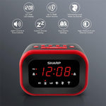 Big Bang Super Loud Alarm Clock for Heavy Sleepers, 6 Extremely Loud Wake Up Sounds: Rooster, Bugle, Nagging Mom, Jackhammer, Siren, Beep – Up to 115db Volume, Red/Black with Red LED Display