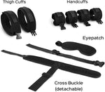 Sex Toys Bondage BDSM Restraints Set Sex Toy for Women Men Adjustable Sex Straps Neck to Wrist Cuffs Universal Buckle Locks Wrist & Thigh Cuffs Blindfold Bondage Gear & Accessories Couple Play