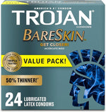 Bareskin Thin Premium Lubricated Condoms - 24 Count