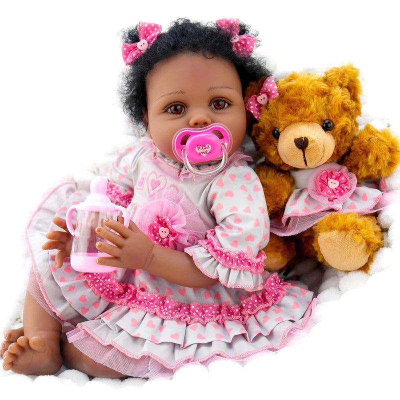 Lifelike Reborn Baby Dolls Black Americans With Soft Body Realistic Newborn Bi