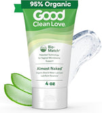 Love Almost Naked Organic Water-Based Lube, Personal Lubricant with Aloe Vera, Safe for Adult Toys & Condoms, pH-Balanced, Intimate Wellness Gel for Men & Women, 95% Organic, 4 Oz