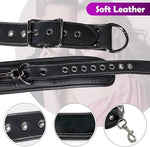 BDSM Bondage Sex Restraints Set Couples Sex Toys, Neck to Wrist Restraints Kit with Traction Chain Back Sex Handcuffs Collar Adjustable Bondage Gear Accessories SM Sexy Slave Beginner Role Play Toy