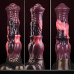 9.84" Horse Dildo with Knots & Suction Cup, Waterproof Silicone for G-Spot & Anal