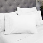 Queen Sheets White - 6 Piece 1500 Supreme Collection Fine Brushed Microfiber Deep Pocket Queen Sheet Set Bedding - 2 Extra Pillow Cases, Great Value, Queen, White