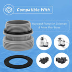 Hose Conversion Adapters Kit Compatible with Intex Coleman 4560 40mm to 1 1/2 Inch Conversion Kit for Hayward Intex Pool Hose Connector Pool Pump Sand Filter above Ground Pools Part 2 Set