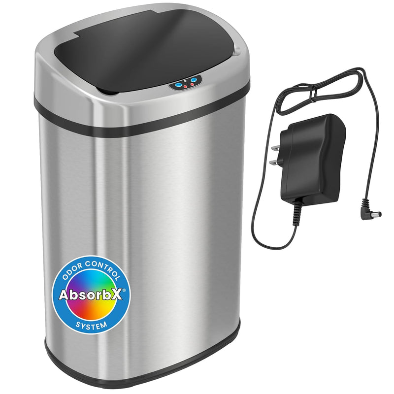 13 Gallon Automatic Touchless Sensor Kitchen Trash Can With Odor Filter And Ac A