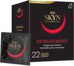 Extra Studded, 22 Count, Lubricated Latex-Free Condoms, Unique Texture Intensifies Every Moment