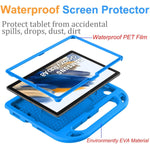 Kids Case For Samsung Galaxy Tab A8 10.5 Inch 2022, Galaxy Tab A8 Case With Screen Protector, Shockproof Handle Stand Case For Samsung Galaxy Tab A8 10.5” 2022 (Sm-X200/Sm-X205/Sm-X207), Blue