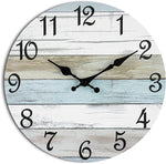 Wall Clock Silent Non Ticking Wall Clocks Battery Operated, Rustic Coastal Country Clock Decorative for Bathroom Kitchen(10 Inch