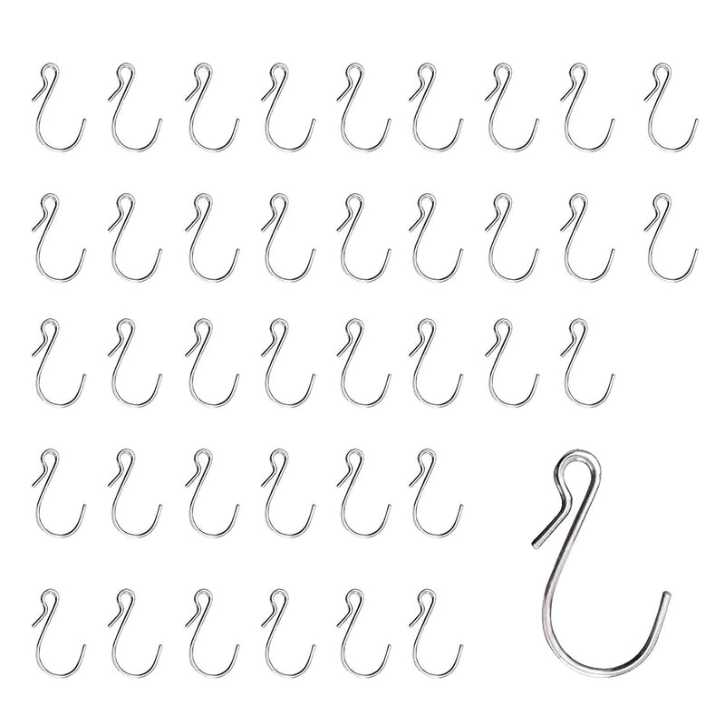 40 Pack S Shaped Hooks Stainless Steel Metal Hangers Hanging Hooks For Diy Craft