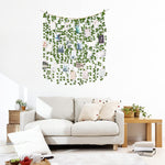 Hanging Fake Vines for Bedroom Wall Decor Artificial Plant Leaves with Wood Beads Set Indoor Greenery Ivy Garland for Living Room Apartment Wedding Party Teen Girl Room