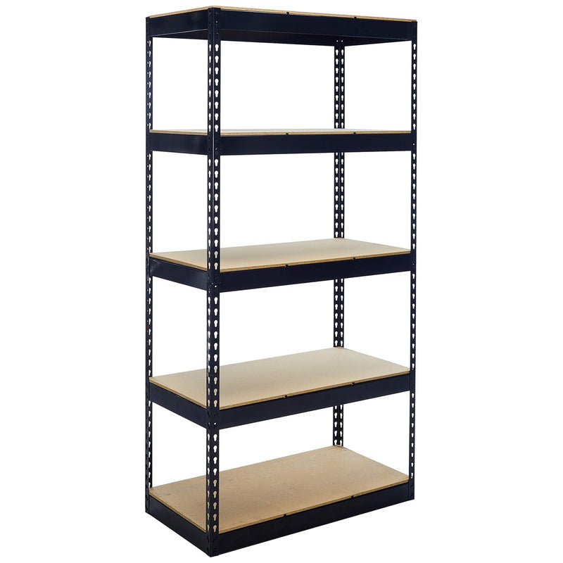 Llr61621 Riveted Steel Shelving, Black