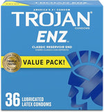 ENZ Lubricated Condoms, Latex Condoms For Contraception and STI Protection, America’s Number One Condom, 36 Count Value Pack