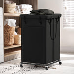 150L Large Laundry Hampers, Oxford Fabric Laundry Hampers Clothes Hampers, Metal Frame and Removable Bag Design with Wheels, Suitable for Bedroom, Bathroom, Dorm Room, Laundry Room (Black)