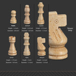 15" Wooden Chess Sets - Chess & Checkers Board Game | With 2 Extra Queens | Wooden Chess Set | Chess Board Set | Chess Sets For Adults | Chess Sets For Adults & Kids | Checkers Game For Kids & Adults